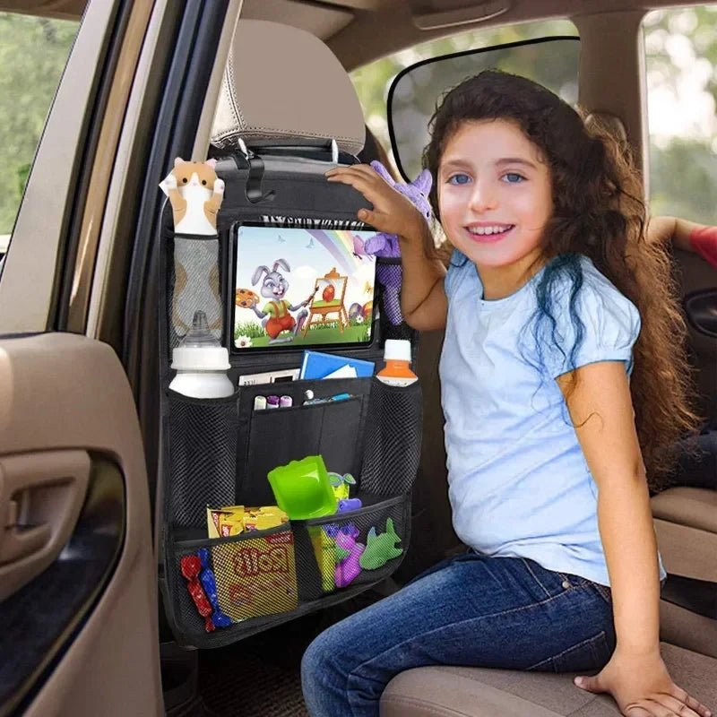Car Seat Back Organizer – Multifunctional Storage Bag with Tablet Holder