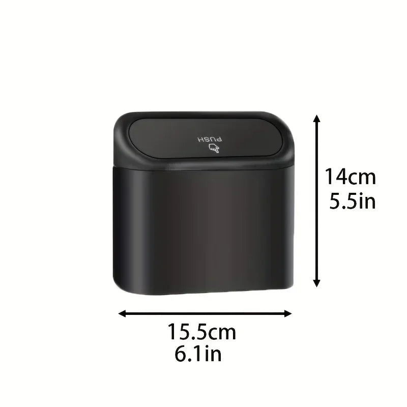 Car Trash Can with Lid – Leak-Proof Mini Garbage Bin with Bags Included
