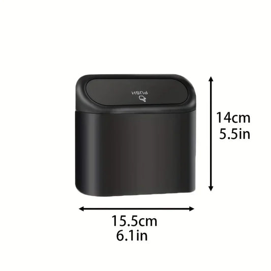 Car Trash Can with Lid – Leak-Proof Mini Garbage Bin with Bags Included
